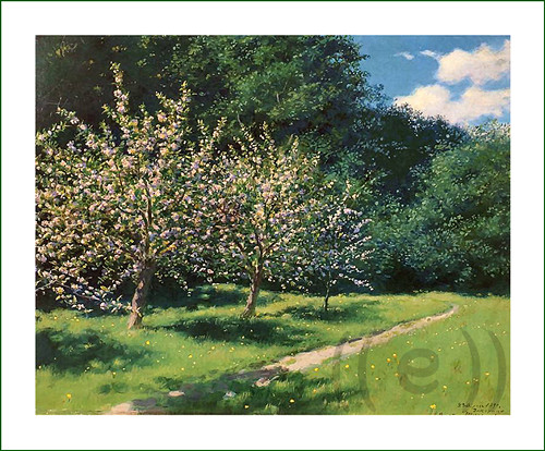 Kvetoucí jabloně (1) (látkový panel) — foto 1