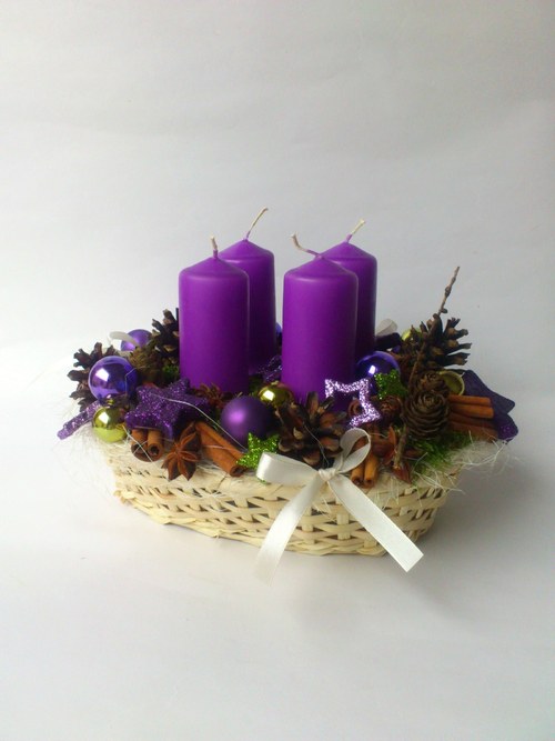 Adventní svícen fialový — foto 1