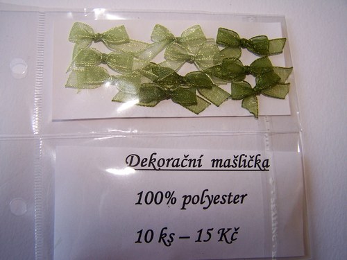 Dekorační mašličky - zelený mix