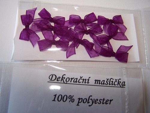 Dekorační mašličky - fialové