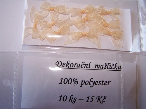 Dekorační mašličky - smetanové