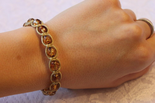 Náramek shamballa/macramé — foto 1