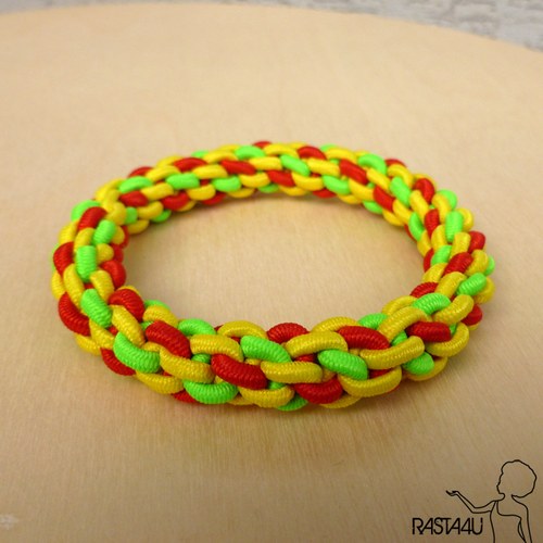 Gumičky na copánky a dready - rasta žlutější