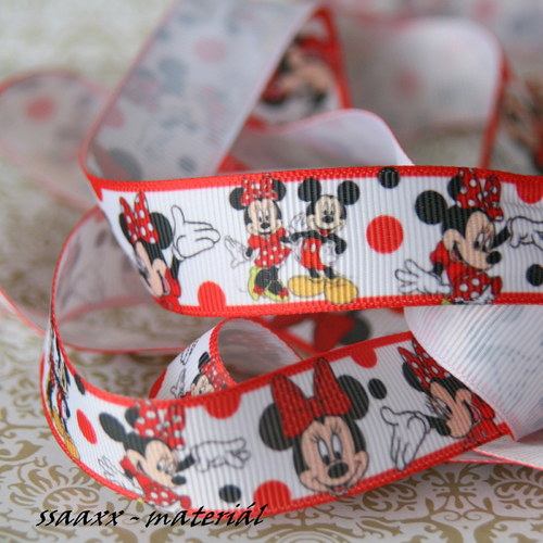 Stuha 22mm, Minnie a Mickey — foto 1