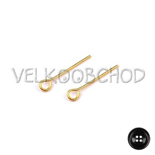 Ketlovací jehly 20 mm (50 ks) - zlato
