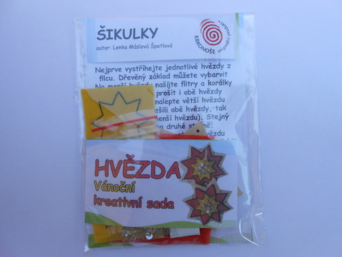 ŠIKULKA - Hvězdička vánoční-oranžová