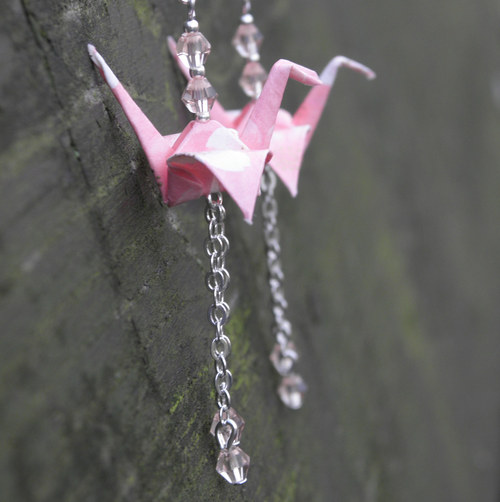 Nežný letec - origami náušnice — foto 1