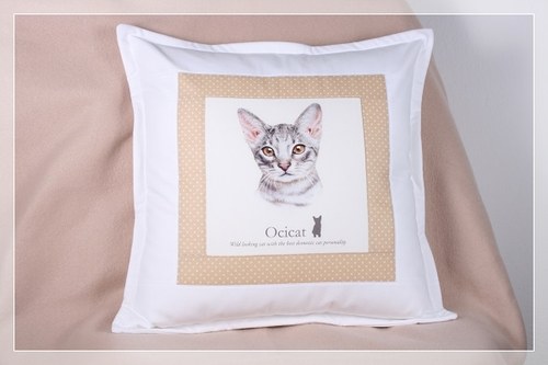 Sametové tlapky Ocicat - povlak na polštář