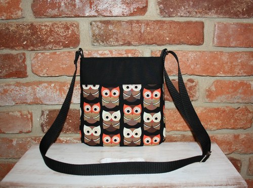 Kabelka "Owls - dark" - malá — foto 1