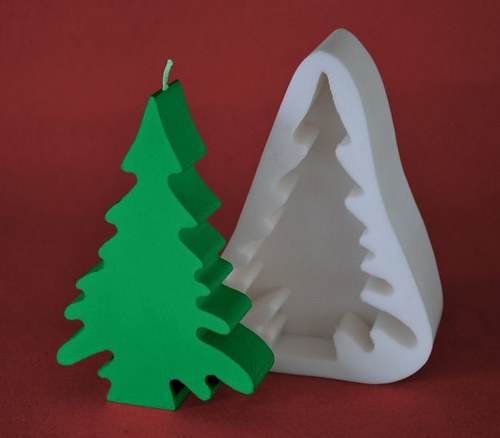 Forma na svíčky Stromeček plochý - výška 13cm