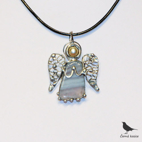 Andělka Chalcedonka (Chalcedon) - náhrdelník — foto 1