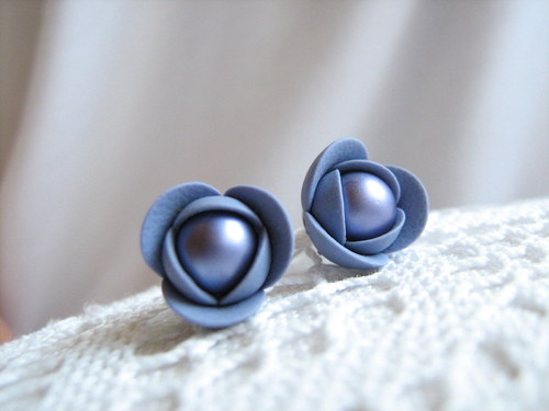 Blue-grey stars, náušničky — foto 1