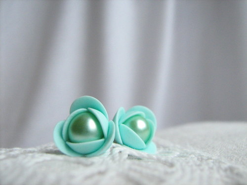 Ice mint, náušničky. Poslední 2 ks! — foto 1