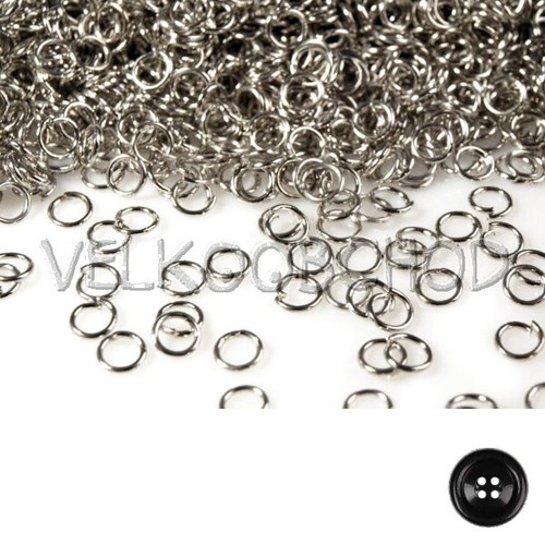 Spojovací kroužky pr.6 mm (250 ks) - platina