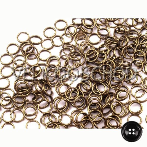 Dvojité kroužky pr.8 mm (250 ks) - staromosaz