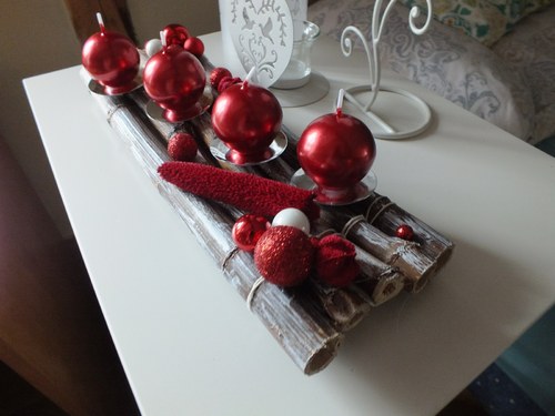 Adventní svícen vínový — foto 1