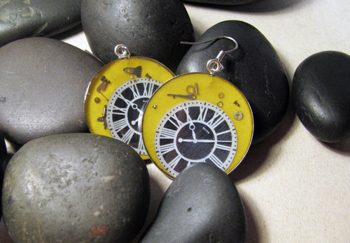 Steampunk náušnice — foto 1