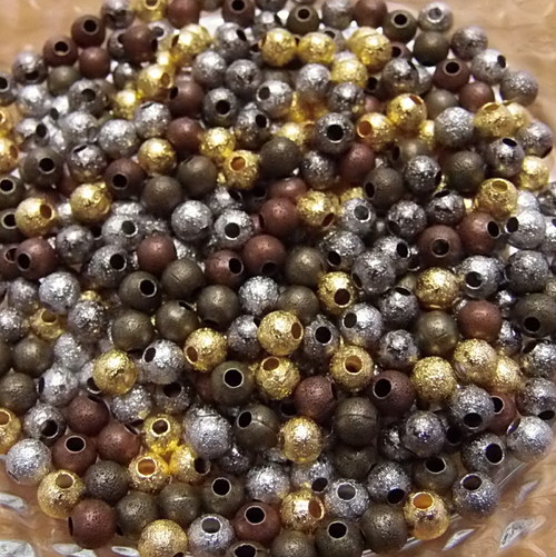 Jiskřené korálky - 4mm - 20 kusů