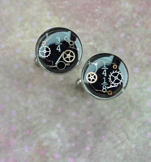 Old typewriter cufflinks — foto 1