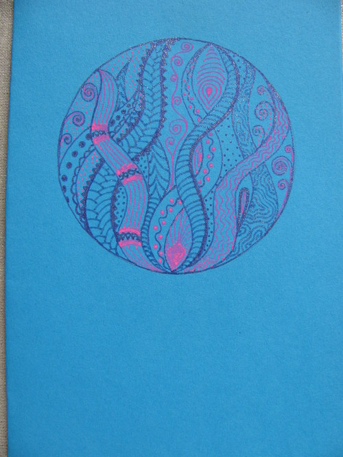Přáníčko Mandala Zentangle Style — foto 1