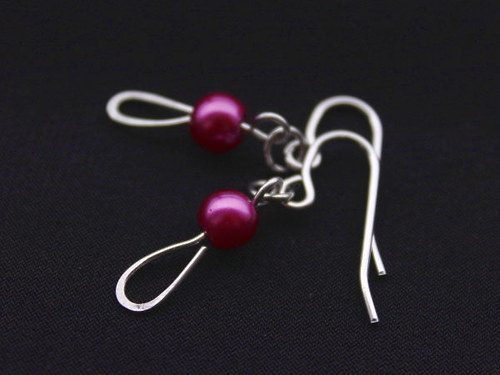 Easy chic - fuchsiové náušnice — foto 1