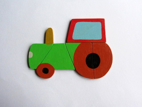 Traktor-skládačka s magnety — foto 1