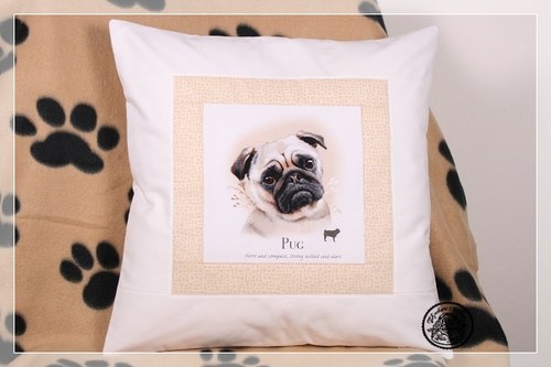 Polštáře - Chlupaté Štěstí Mops — foto 1