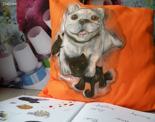 Frenchie z Orange County......polštářek 50% sleva — foto 1