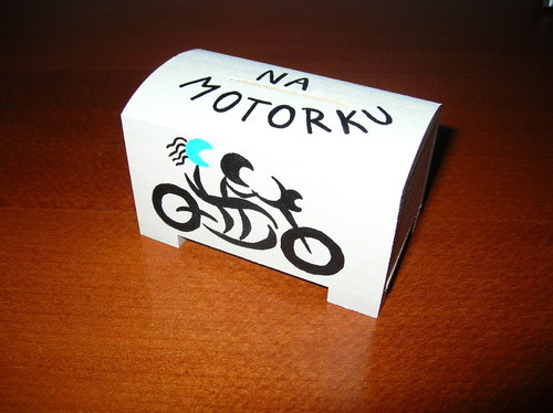 Pokladnička na přání- na motorku