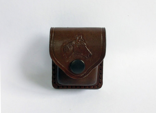Pouzdro na ZIPPO zapalovač - hnědé - KŮŇ