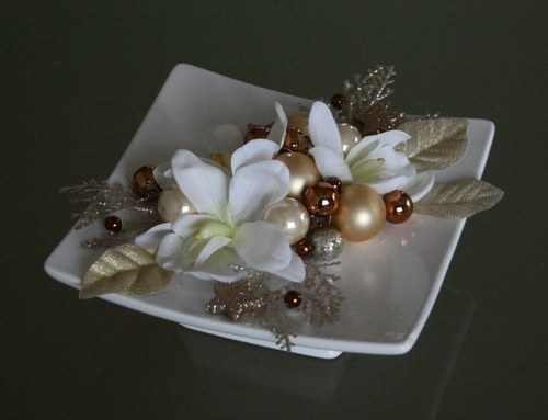 Vánoční dekorace s orchidejemi — foto 1