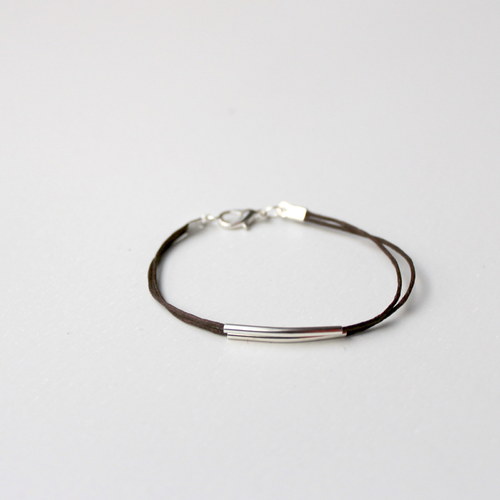 Silver&dark brown tube — foto 1