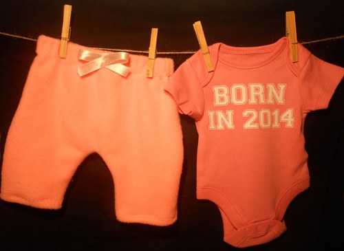 BORN IN 2014 růžová SLEVA!!! — foto 1