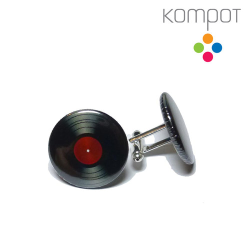 Manžetové knoflíčky :: VINYLY, červené — foto 1