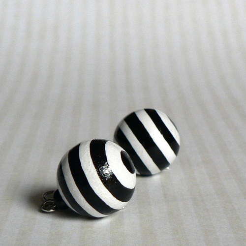 Black and White - náušnice — foto 1