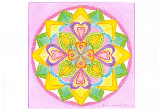 Mandala-Partnerská láska-růžová
