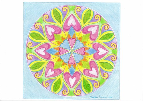 Mandala - Láska k umění-modrá — foto 1