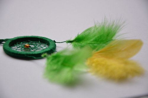 Lapač snů - mini - smaragdový - 4cm — foto 1