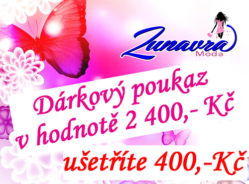Ušetříte 400,-Kč - Nákupní poukaz 2400 Kč