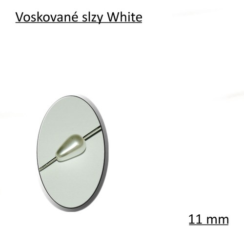 Voskované slzy 11 mm, White, 10 ks — foto 1