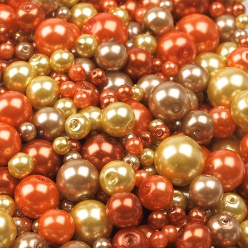 Voskované perly mix, 50g - 41,- Kč