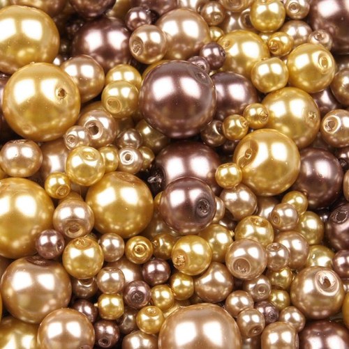 Voskované perly mix, 50g - 41,- Kč — foto 1