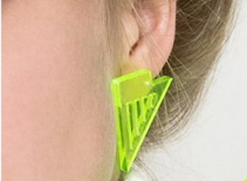 Zelené náušnice z plexi TRIGON N09 — foto 1