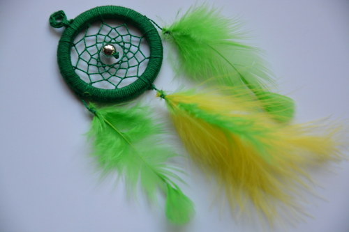Lapač snů - mini - SMARAGDOVÝ - 4cm — foto 1