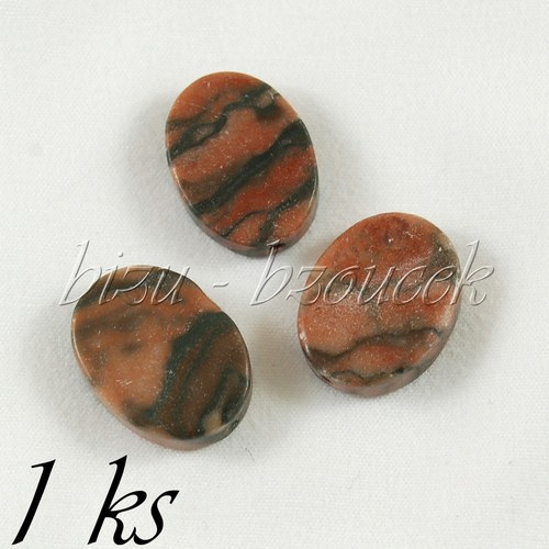 Jaspis zebra 20x14x5mm - 1ks — foto 1