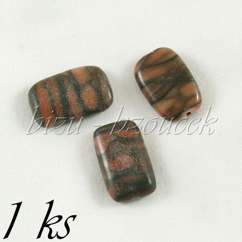 Jaspis zebra 18x13x5mm - 1ks — foto 1