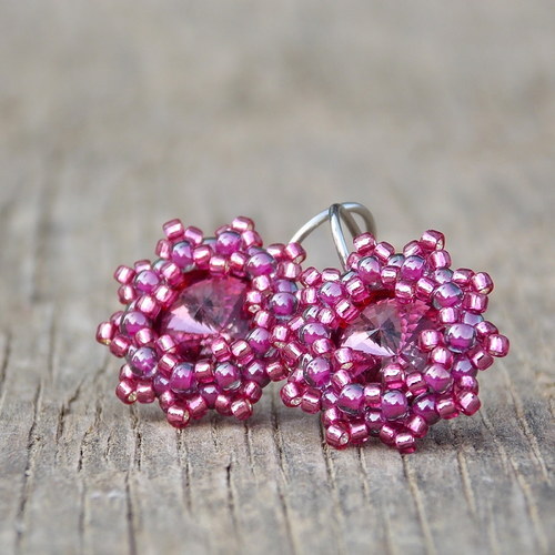 Fuchsie - Swarovski - hypoalergenní... — foto 1