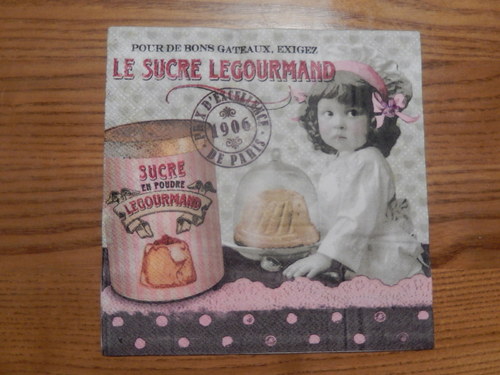Ubrousek na decoupage - bábovka