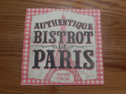 Ubrousek na decoupage - bistrot Paris