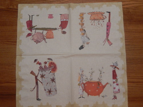 Ubrousek na decoupage - čajový dýchánek